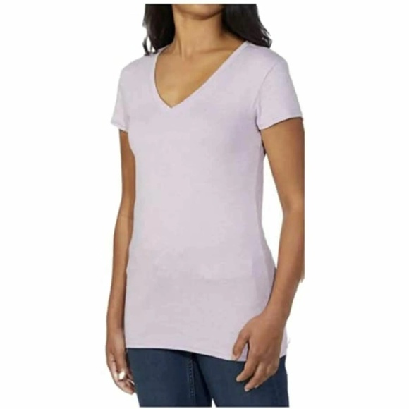 KIRKLAND Signature Ladies' Cotton V-Neck Tee - NWT - Lavender - Picture 1 of 2